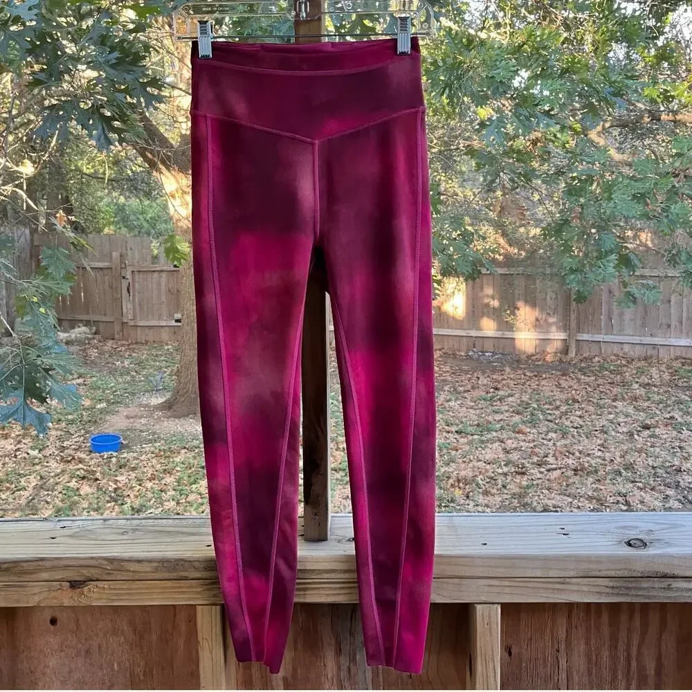 Free People Movement Beat The Heat Reversible Leggings Red Size S